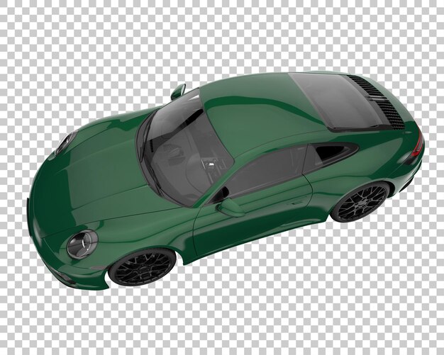 Sport car on transparent background. 3d rendering - illustration