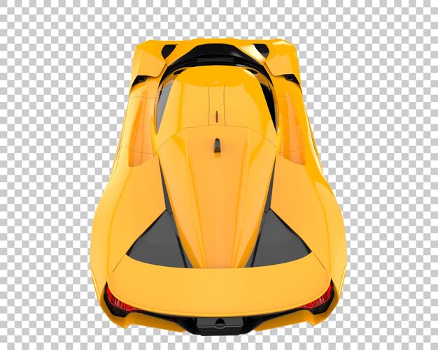 Sport car on transparent background. 3d rendering - illustration