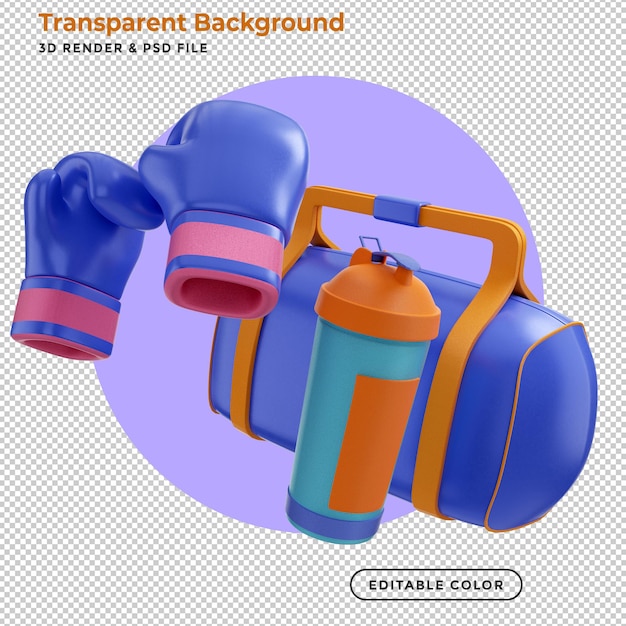 Sport equipment 3d.