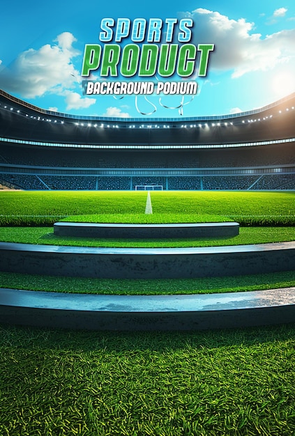 sport product podium display for poster background