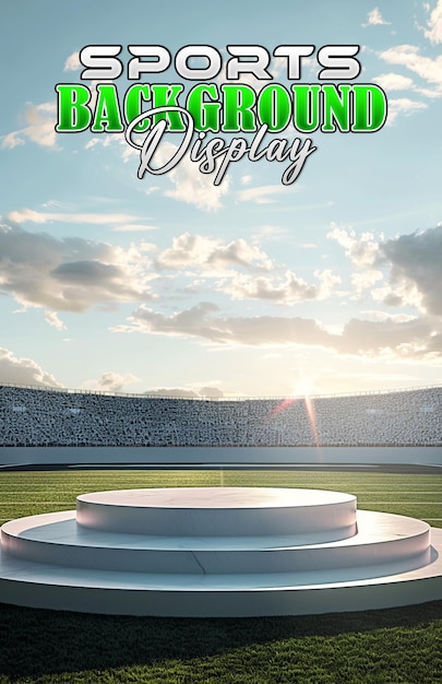 PSD sport product podium display for poster background