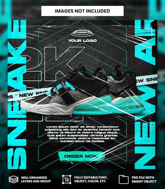 Sport shoes sale for social media instagram post or square banner template design