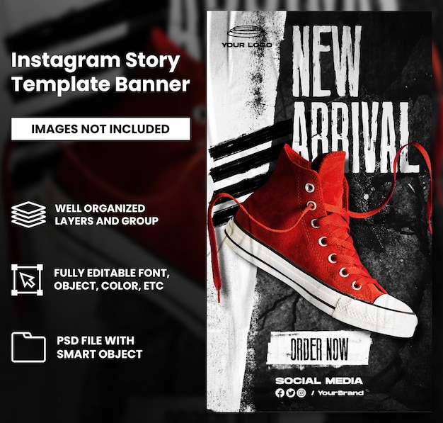 Sport shoes sale for social media instagram post and story stories template design