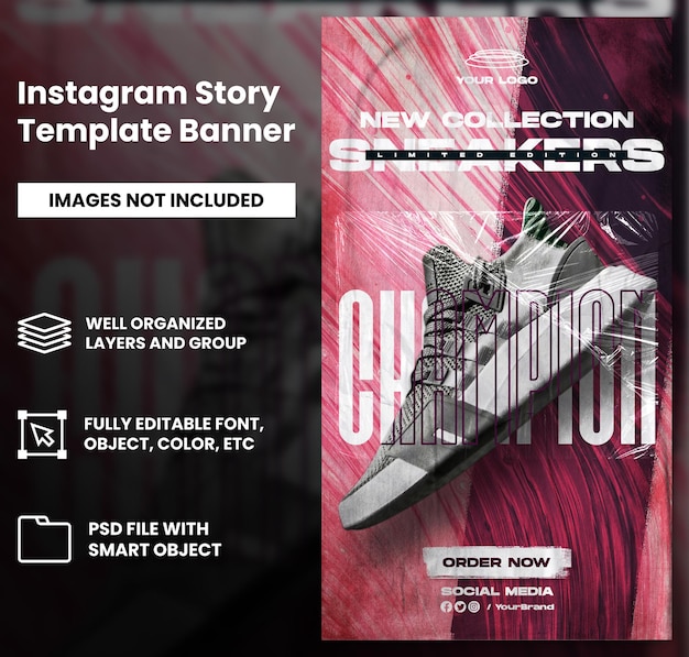 Sport shoes sale for social media instagram post and story stories template design