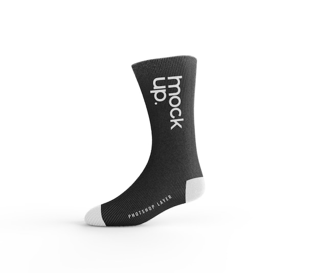 Sport sock mockup realistic