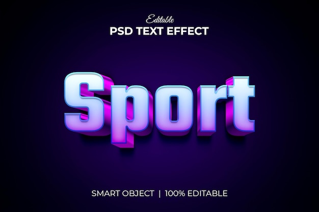 Sport  team logo 3d editable text effect mockup premium PSD