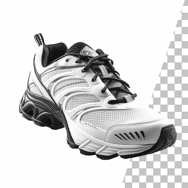 A sport walking shoe with transparent background