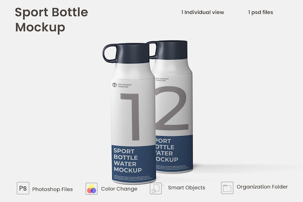 Sport water bottle mockup Free Psd