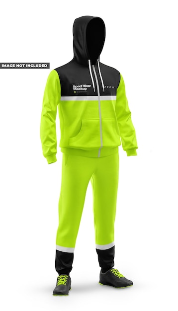 PSD sport wear mockup half side view