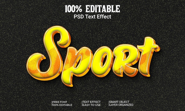 Sports 3D Text  Effect Style