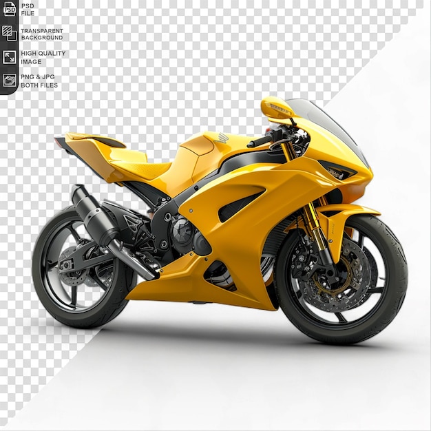 PSD a sports bike motorcycle on a transparent background