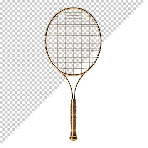 Sports equipment set badminton racket and tennis ball sports day on isolated background