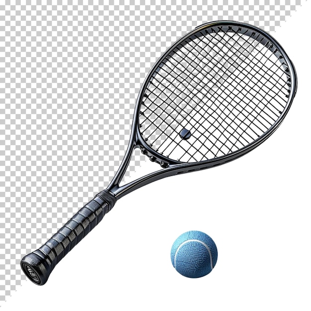 Sports equipment set badminton racket and tennis ball sports day on isolated background