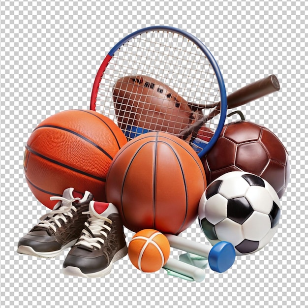 PSD sports equipment transplant background