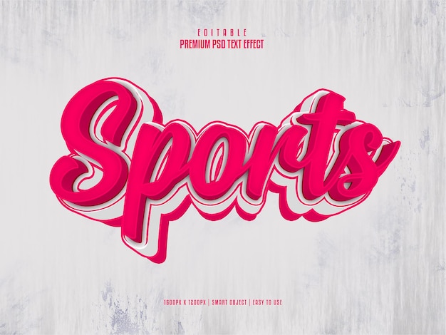 Sports fully editable premium psd text effect