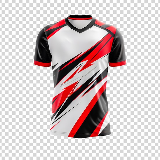 PSD sports jersey design mockup on a white background