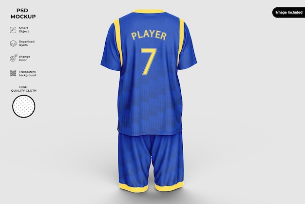 sports jersey and shorts mockup