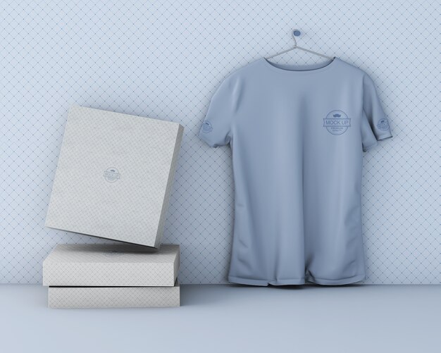 PSD sports shirt mockup with brand logo