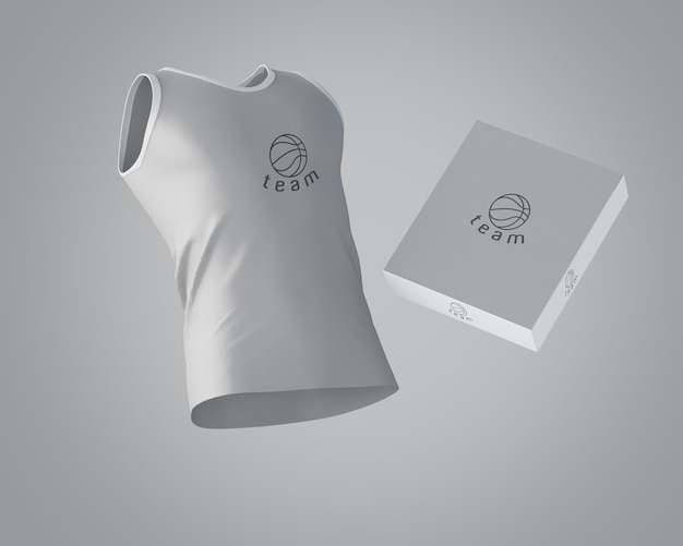 Sports shirt mockup with brand logo