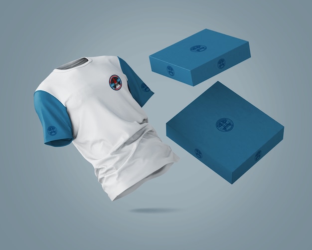 Sports shirt mockup with brand logo