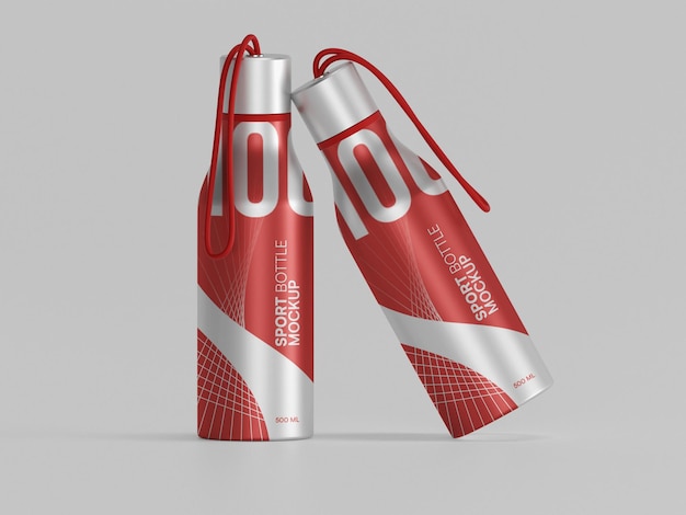 Sports water bottle mockup