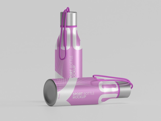 Sports water bottle mockup