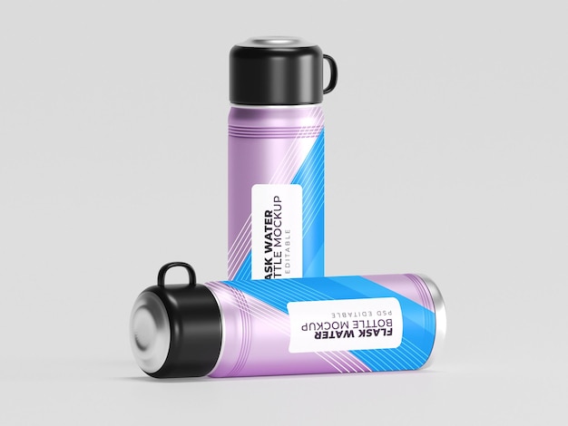 Sports water bottle mockup