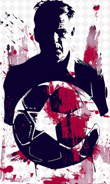 Sporty Presidential Candidate Portrait With a Red Soccer Bal Flat Illustration Election Campaign