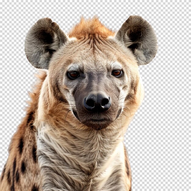 PSD spotted hyena isolated on transparent background