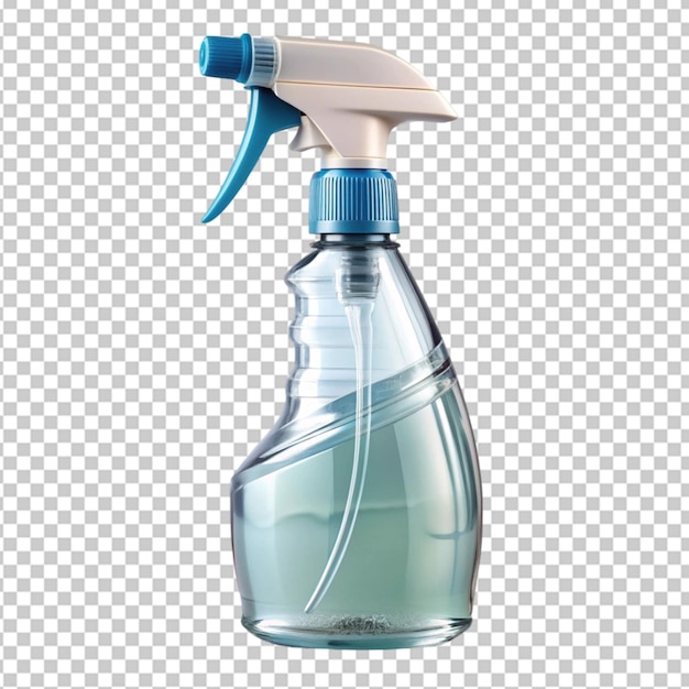 spray bottle for cleaner on transparent background