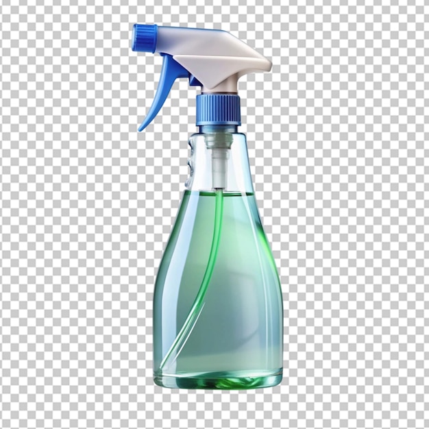 spray bottle for cleaner on transparent background