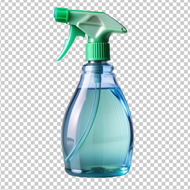 spray bottle for cleaner on transparent background