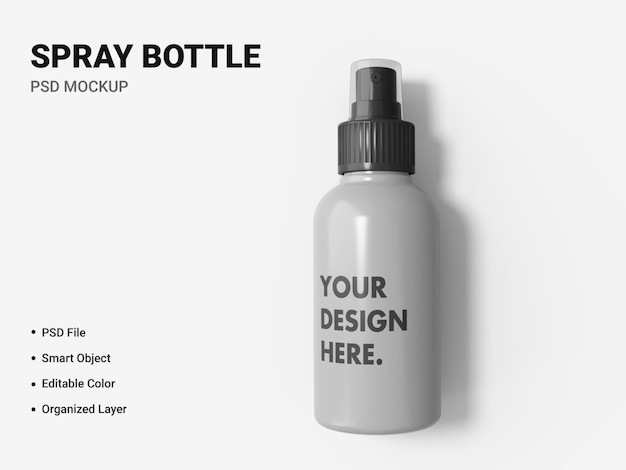 Spray Bottle Mockup Design Isolated