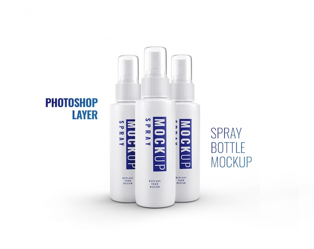 Spray bottle mockup realistic