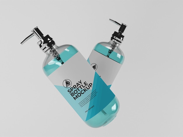 PSD spray bottle mockup