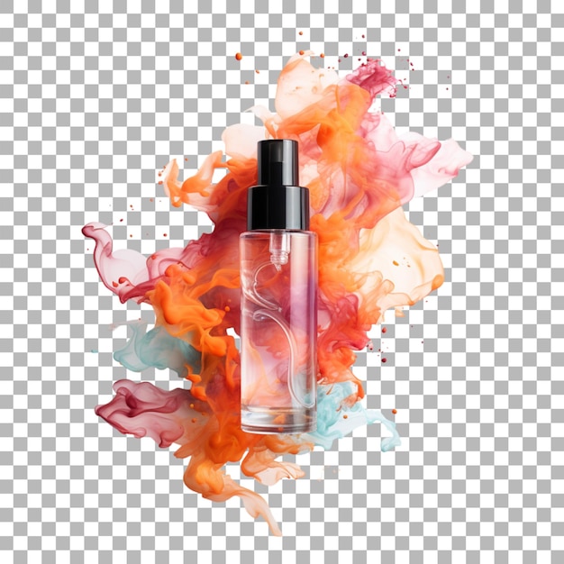 PSD spray bottle on transparent background