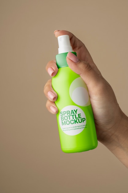 Spray mockup for hydrated skin