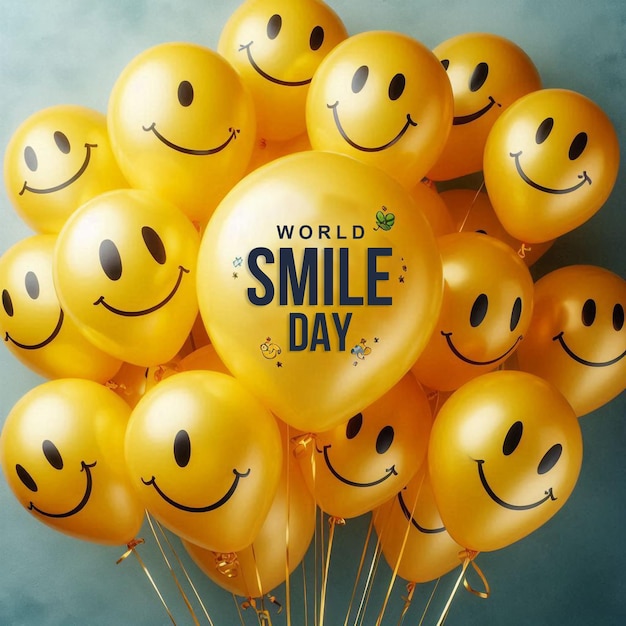 PSD spread joy world smile day psd template