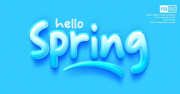 Spring 3D style text effect