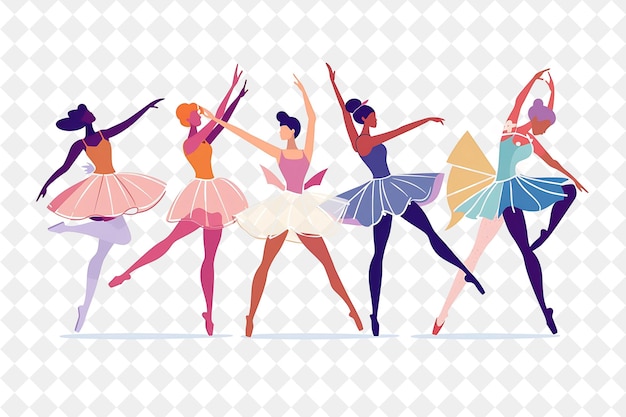 Spring Ballet Performance With Characters Performing Ballet PNG Festival 2D Flat Art Illustrations