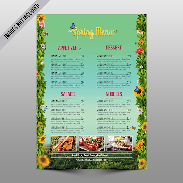 Spring Menu Flyer