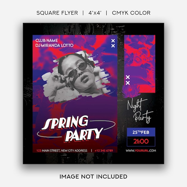 Spring Party Night Club Flyer Template