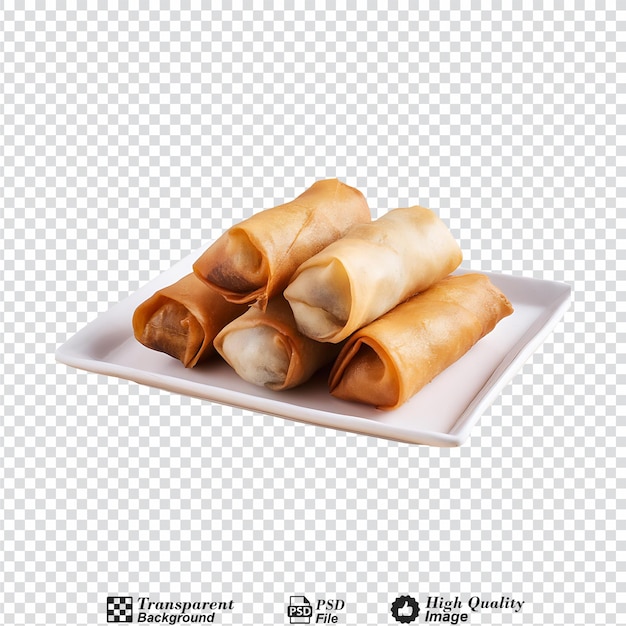 Spring rolls isolated on transparent background