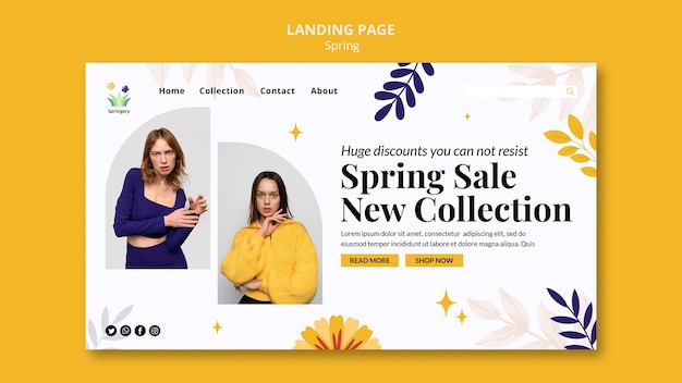 Spring sale new collection landing page