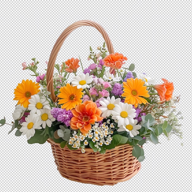 spring and summer basket flower