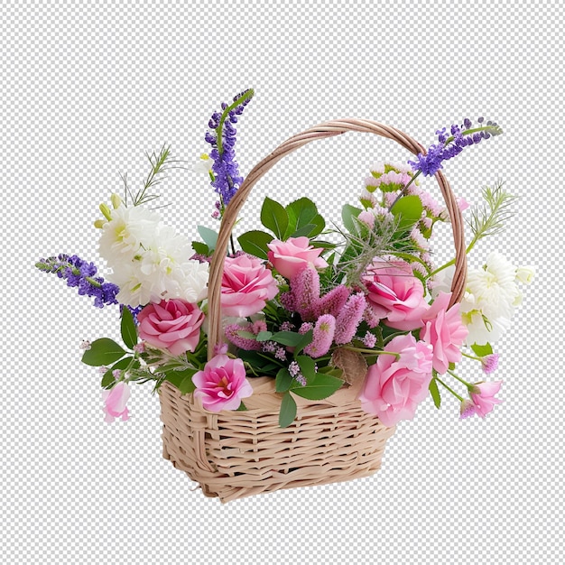 spring and summer basket flower