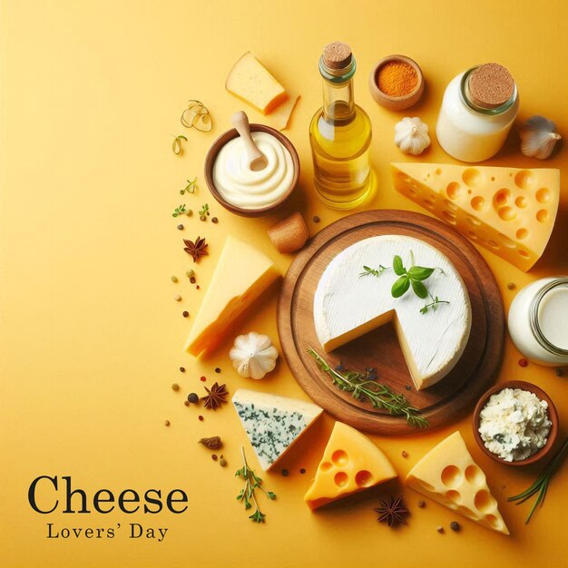 PSD square banner design for cheese lovers day