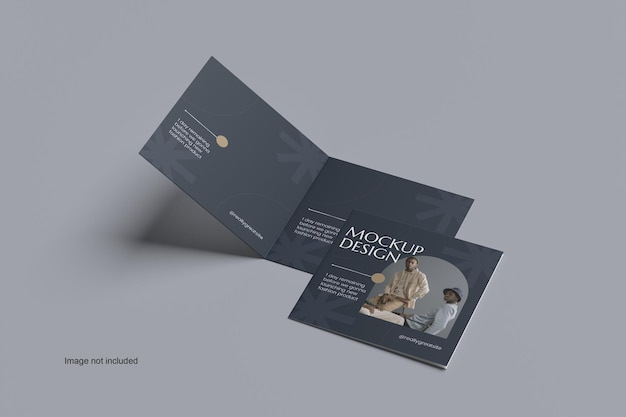 SQUARE BIFOLD BROCHURE MOCKUP