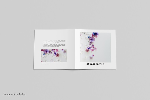 Square Bifold Brochure Mockup