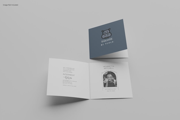 SQUARE BIFOLD BROCHURE MOCKUP